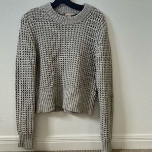 Round neck chunky Michael Kors grey cashmere / cotton sweater. Size S